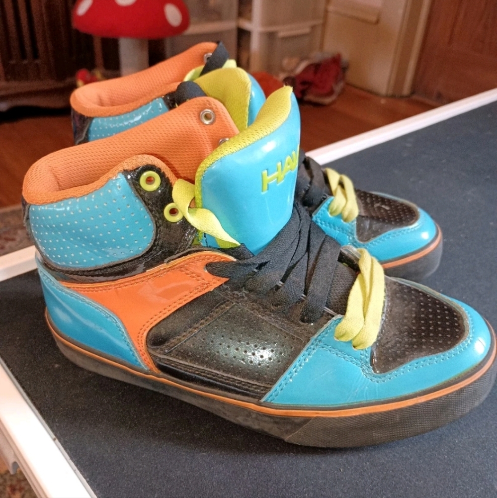 Tony Hawk Kids High-Top Sneakers - Blue, Orange, and Black
